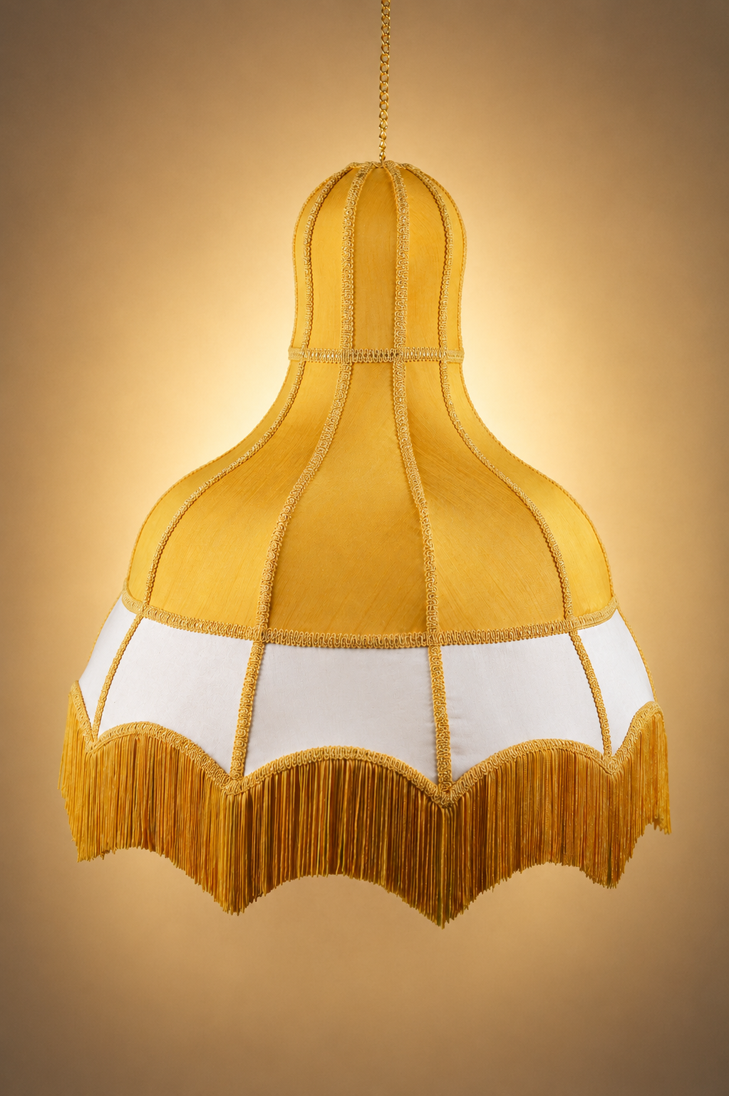Maharaja Gold Vintage Fringe Pendant Lampshade