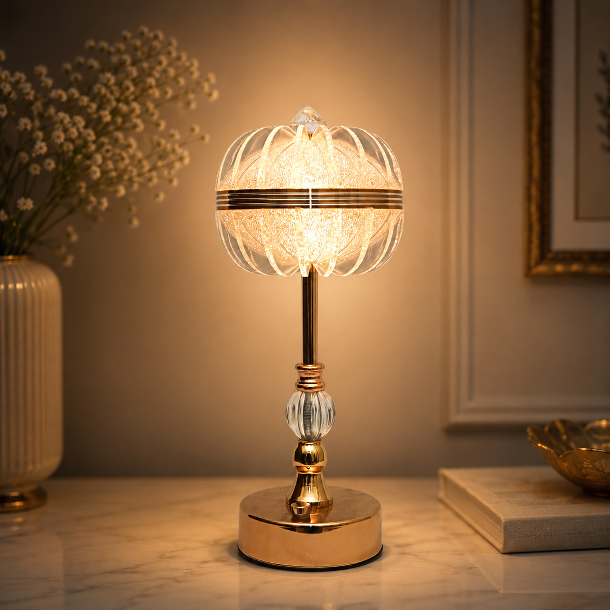 Celestia Crystal Rechargeable Table Lamp