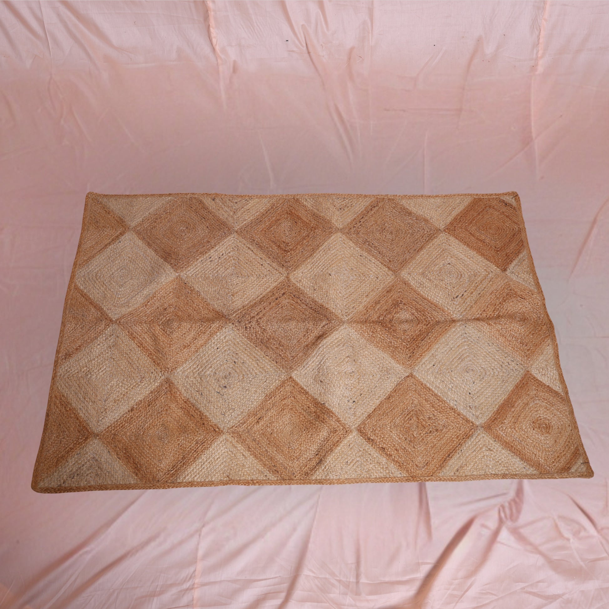 Dual Tone Diamond - Rectangle Jute Carpet