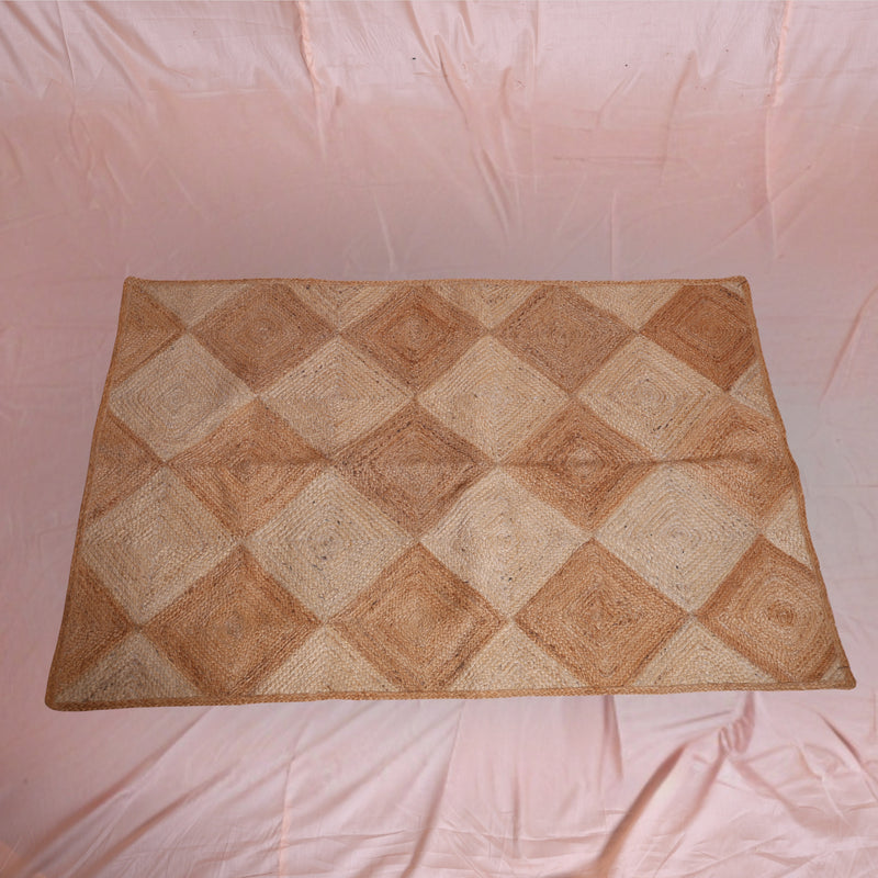 Dual Tone Diamond - Rectangle Jute Carpet