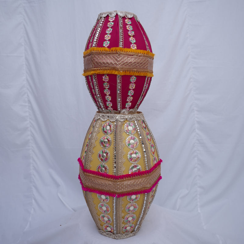 Gota Handwork - Drum Prop - Set Of 2