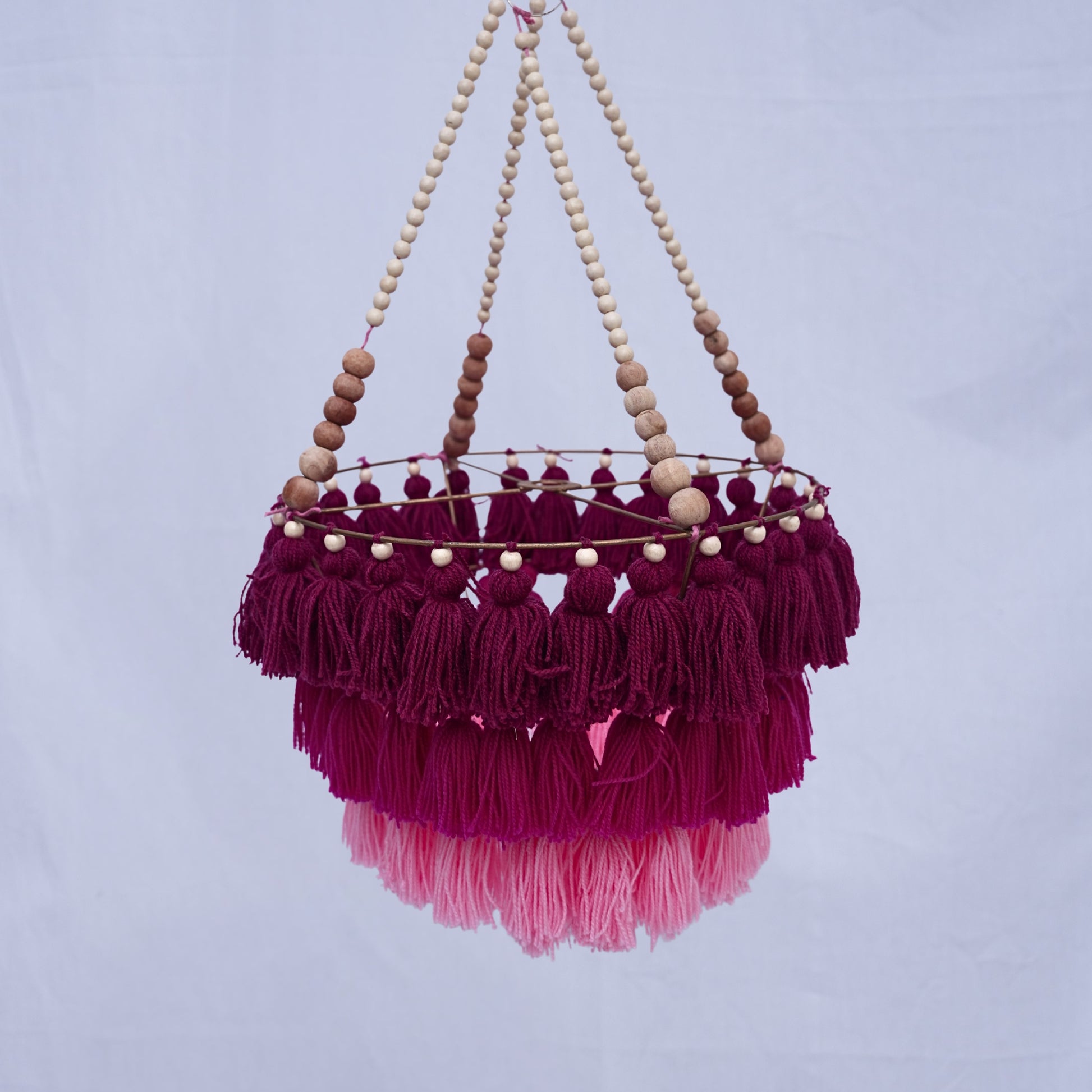 Handicraft Chandelier With Beads - 3 Layer