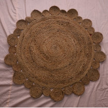 Handwoven Scalloped Jute Carpet