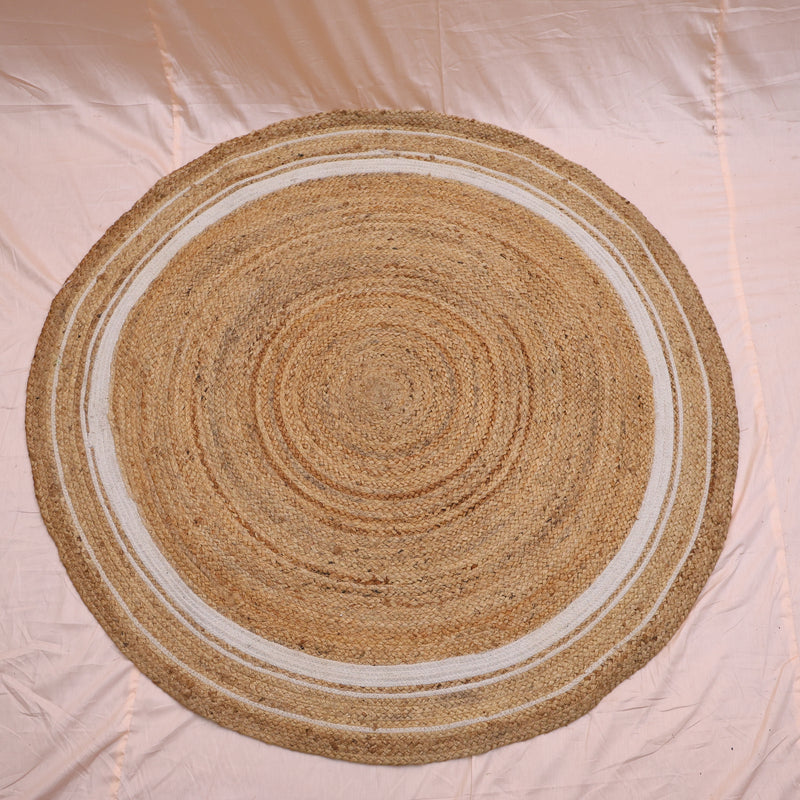 Jute Carpet - White And Natural