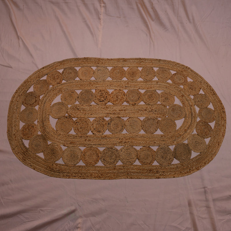 Oval Designer Jute Carpet