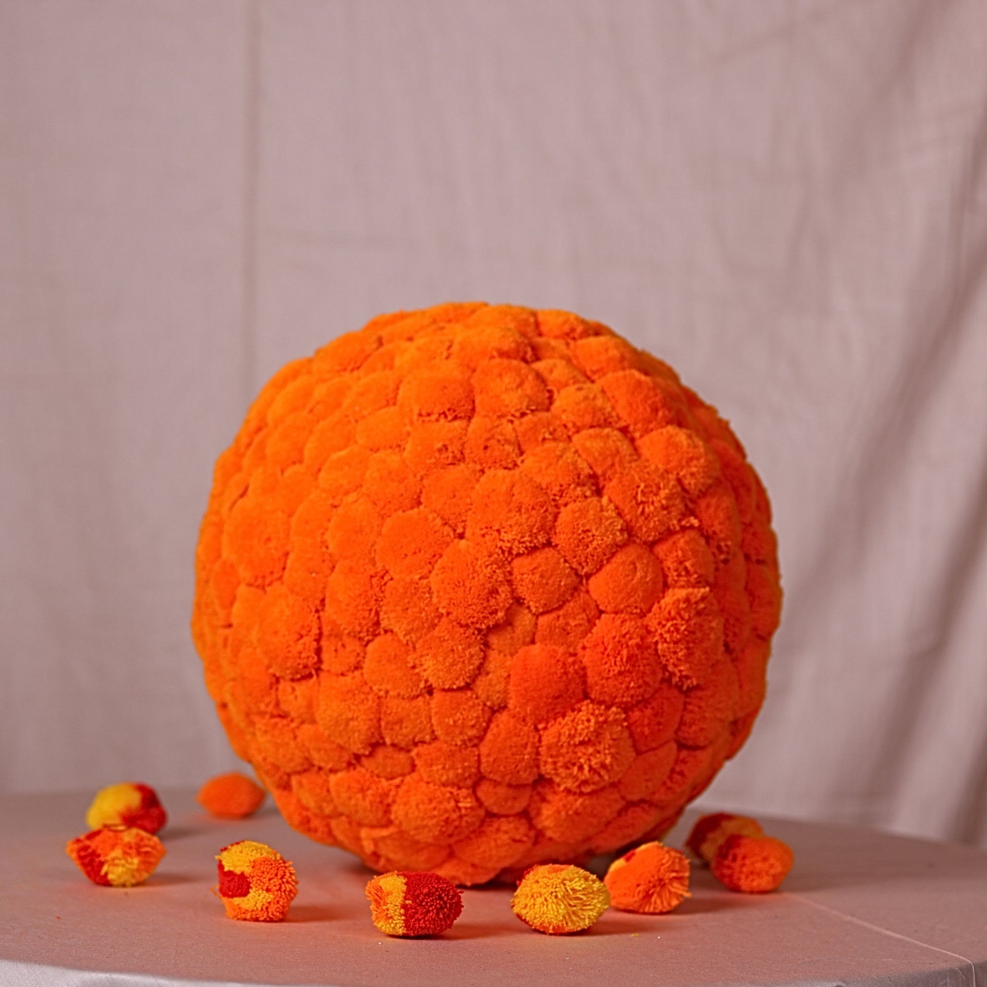 Pom Pom Decor Ball - Orange