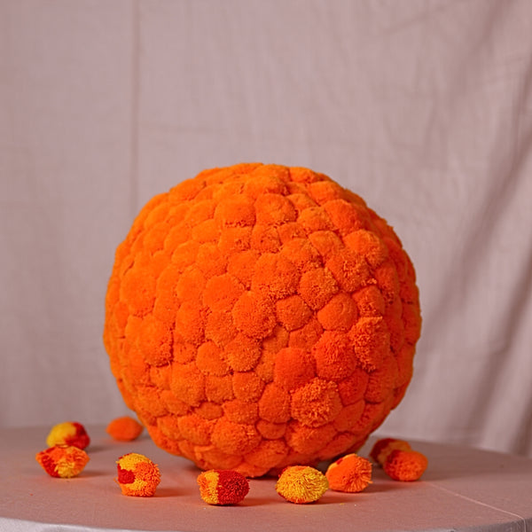 Pom Pom Decor Ball - Orange