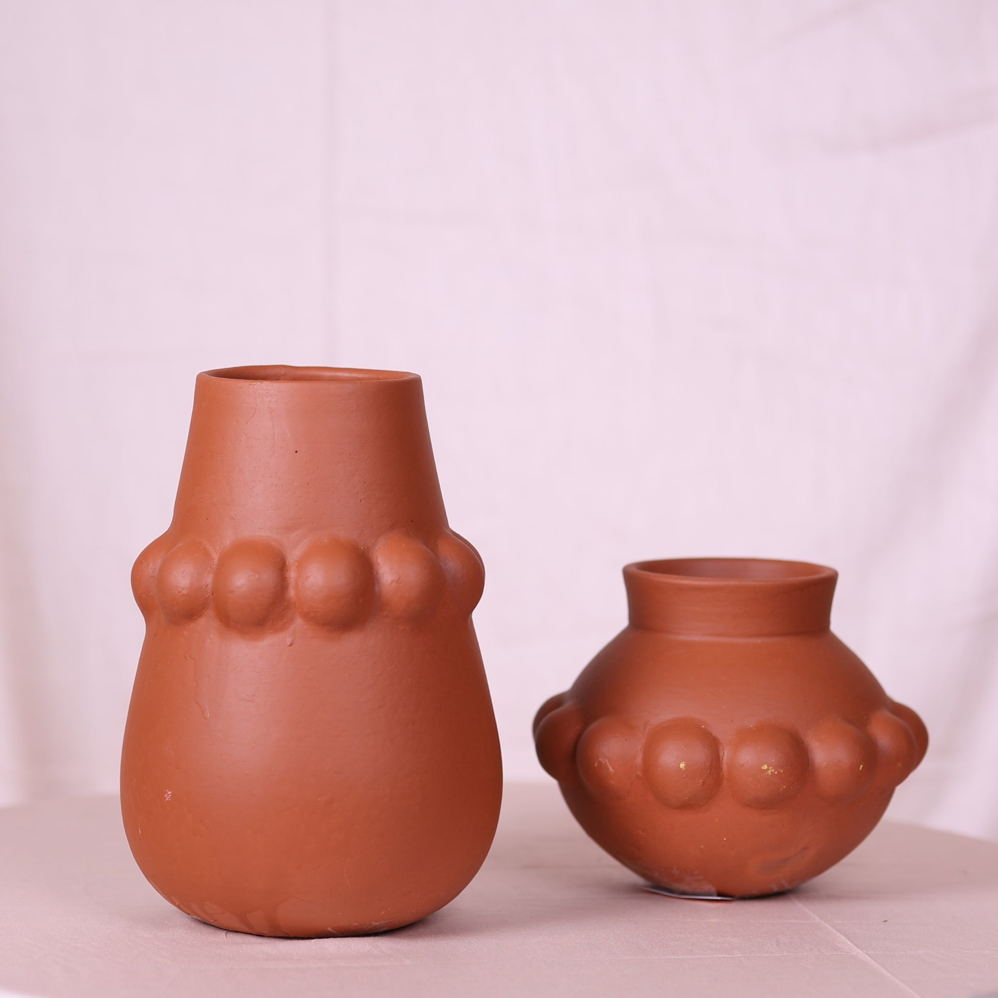 Pom Pom Terracotta Vase