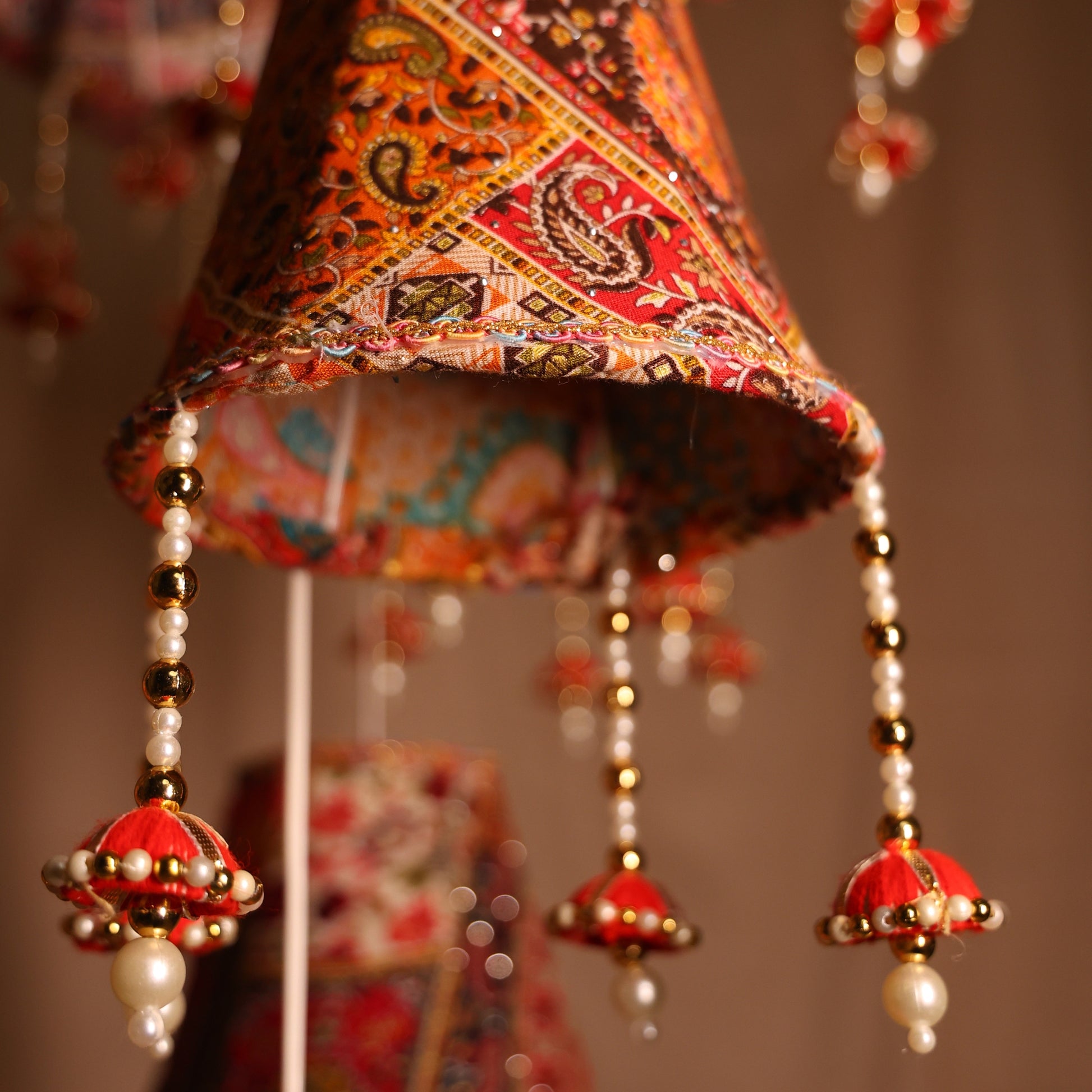 Printed Lamp Hanging With Lights