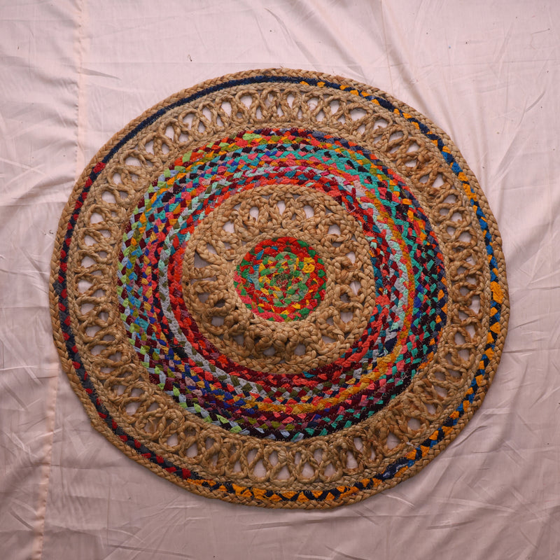 Rangrez Boho Braided Jute Carpet