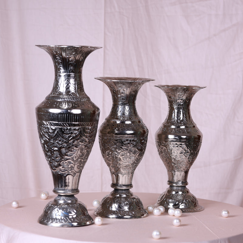 Regal Pedastal Vase - Set Of 3