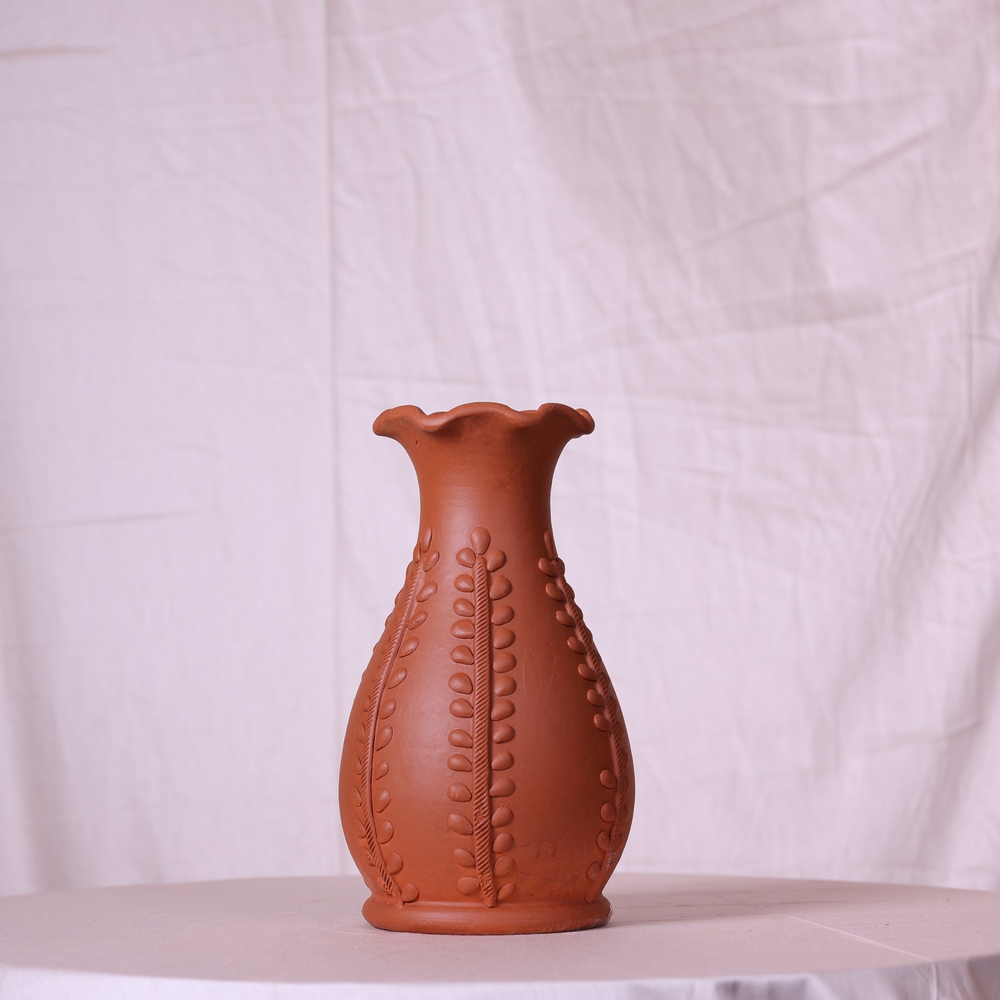 Terracotta Leaf Vase - Medium