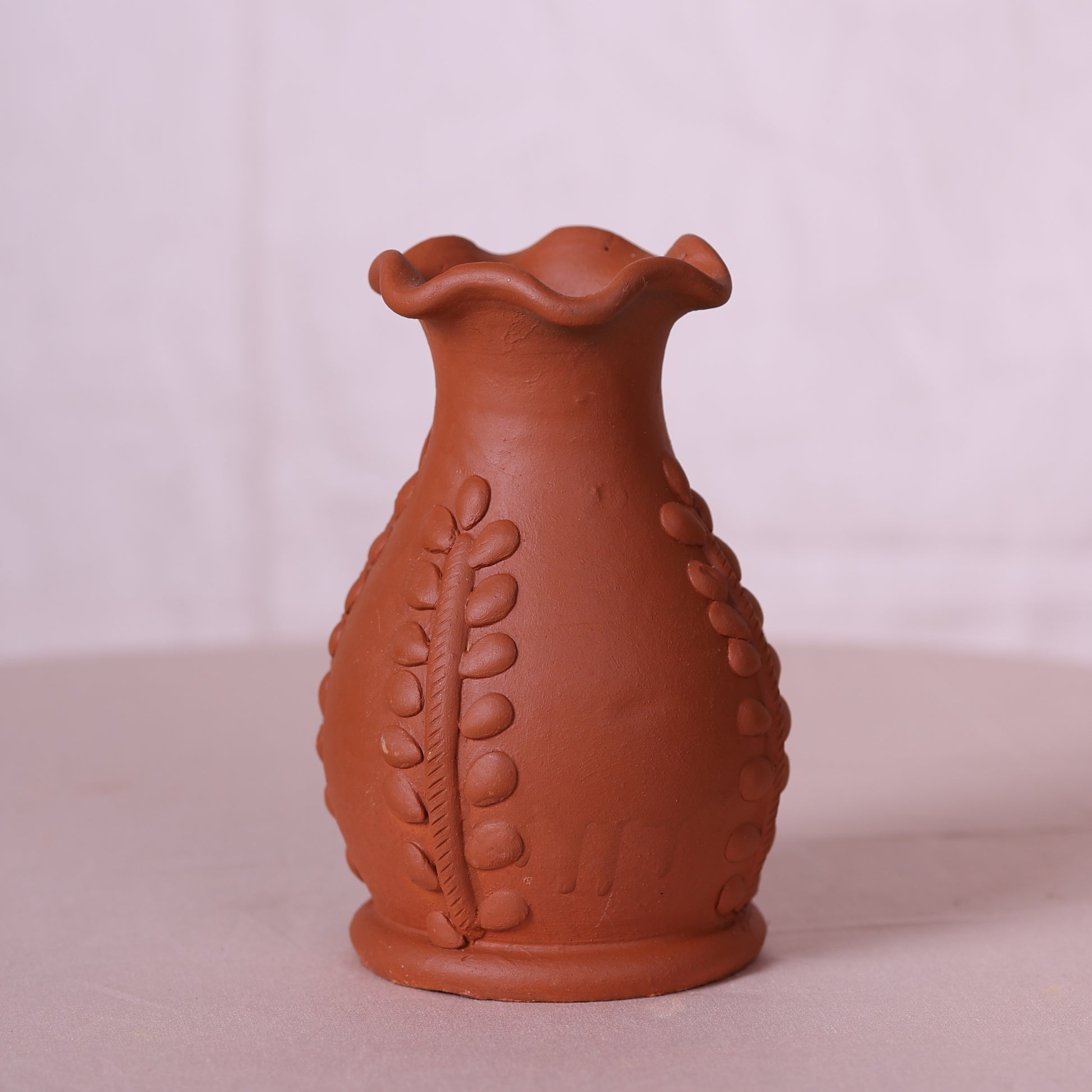 Terracotta Leaf Vase